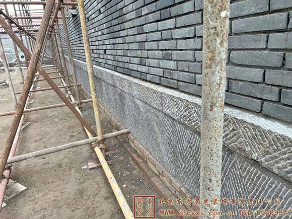中式建筑施工對(duì)于仿古青磚的處理